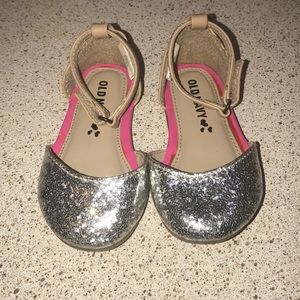 Glitter Ankle-Strap Ballet Flats • Sz. 5 (Toddler)